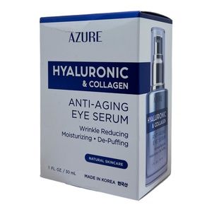Azure Hyaluronic & Collagen Anti Aging Eye Serum Wrinkle Reducing 1.0 oz./30ml